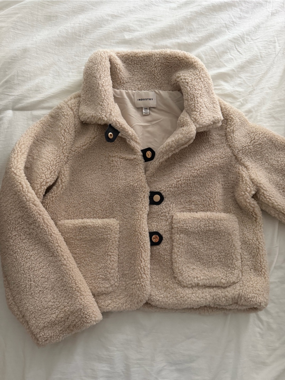 INDUSTRY Cream Sherpa Jacket for Women